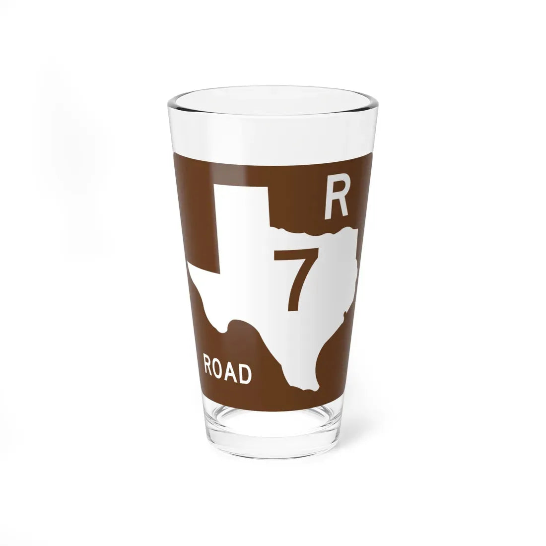 Texas Recreational Road 7 (Texas) (Road Sign) Pint Glass 16oz 16oz - Go Mug Yourself