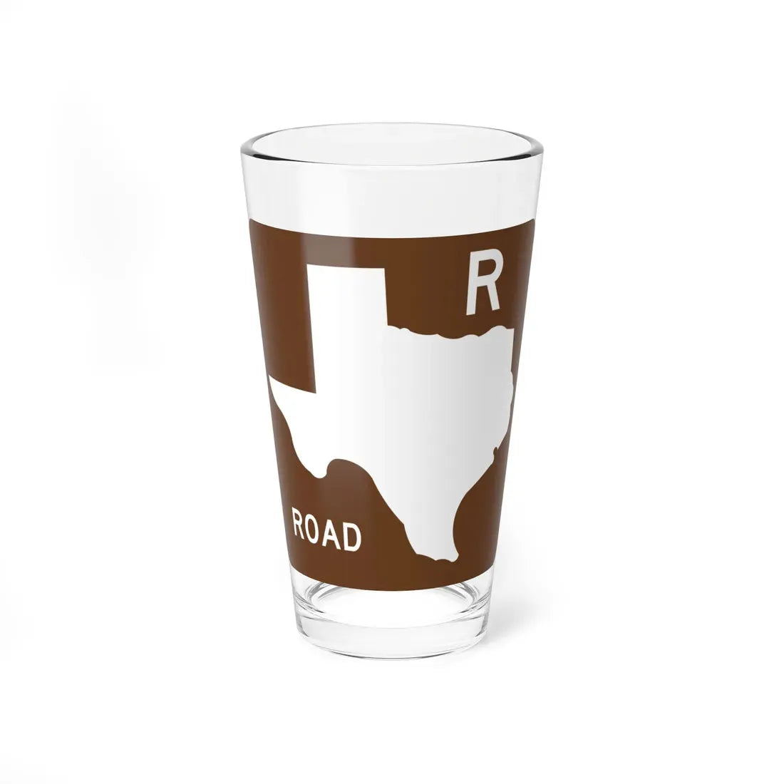 Texas Recreational Road blank (Texas) (Road Sign) Pint Glass 16oz 16oz - Go Mug Yourself