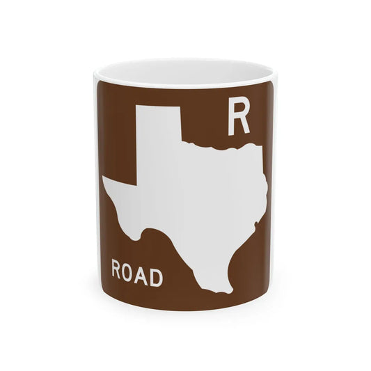 Texas Recreational Road blank (Texas) (Road Sign) White Coffee Mug 11oz - Go Mug Yourself