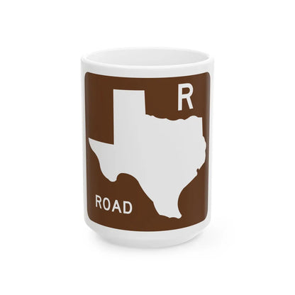 Texas Recreational Road blank (Texas) (Road Sign) White Coffee Mug 15oz - Go Mug Yourself