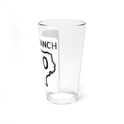 Texas RM 00 1956 template (Texas) (Road Sign) Pint Glass 16oz - Go Mug Yourself
