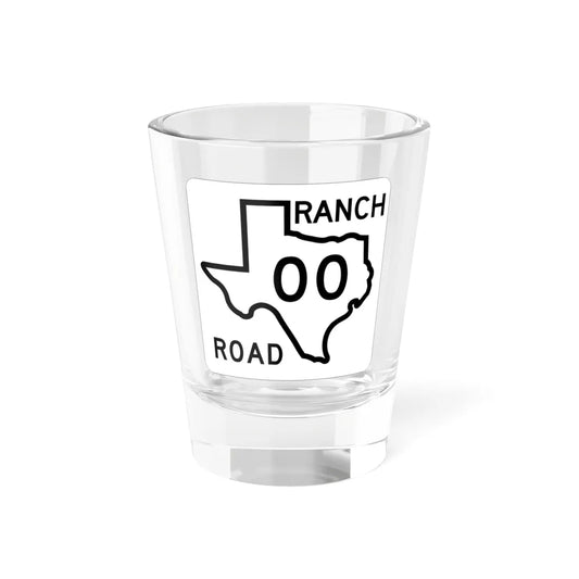 Texas RM 00 1956 template (Texas) (Road Sign) Shot Glass 1.5oz 1.5oz - Go Mug Yourself