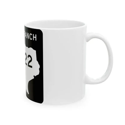 Texas RM 1222 (Texas) (Road Sign) White Coffee Mug - Go Mug Yourself