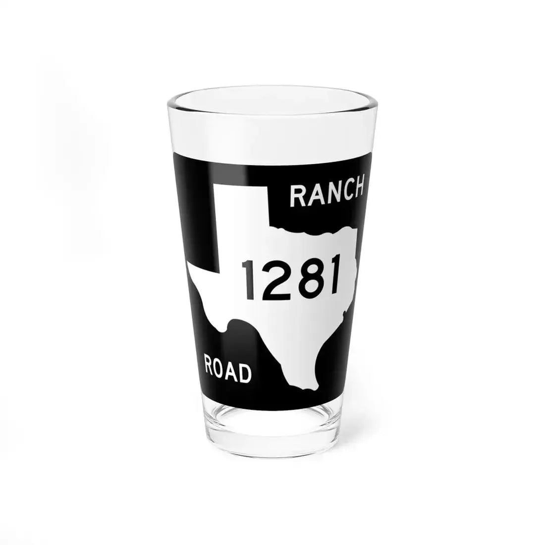Texas RM 1281 (Texas) (Road Sign) Pint Glass 16oz 16oz - Go Mug Yourself