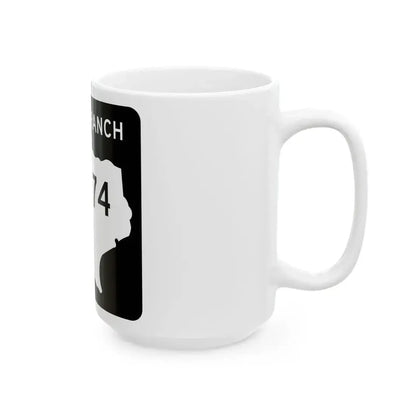 Texas RM 1474 (Texas) (Road Sign) White Coffee Mug - Go Mug Yourself