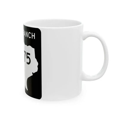 Texas RM 1675 (Texas) (Road Sign) White Coffee Mug - Go Mug Yourself