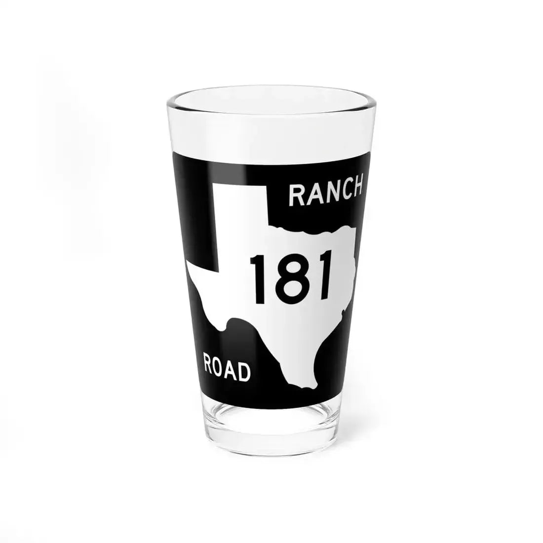 Texas RM 181 (Texas) (Road Sign) Pint Glass 16oz 16oz - Go Mug Yourself