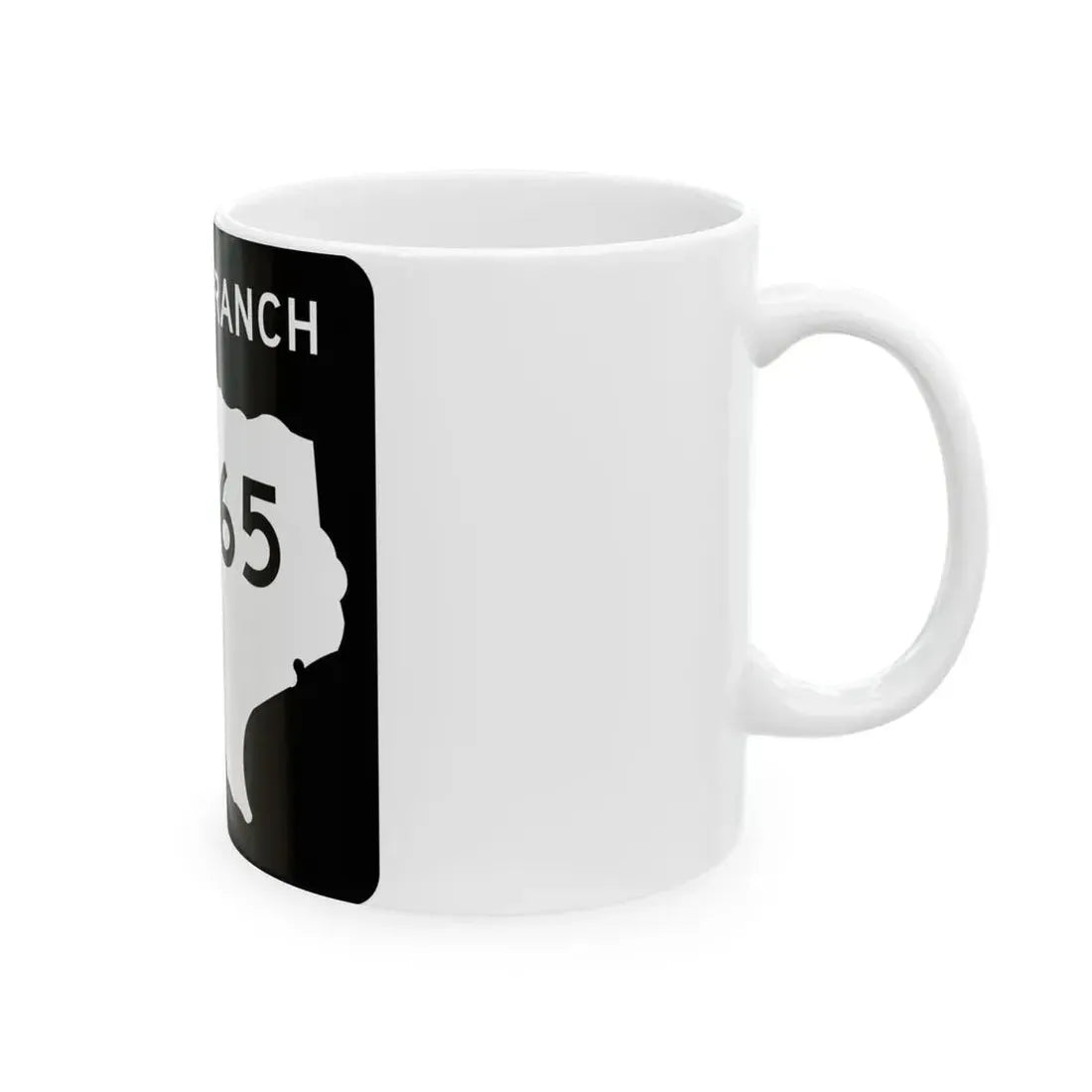 Texas RM 1865 (Texas) (Road Sign) White Coffee Mug - Go Mug Yourself