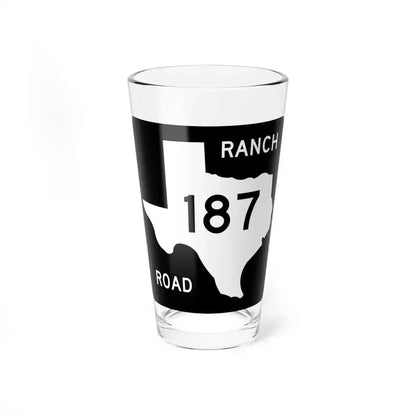 Texas RM 187 (Texas) (Road Sign) Pint Glass 16oz 16oz - Go Mug Yourself