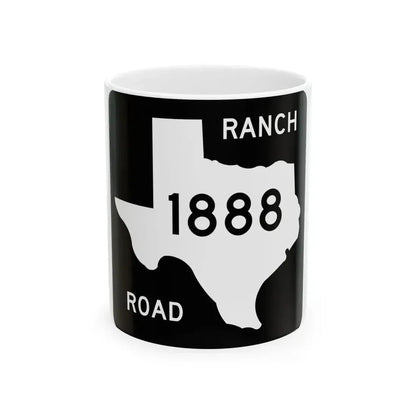 Texas RM 1888 (Texas) (Road Sign) White Coffee Mug 11oz - Go Mug Yourself