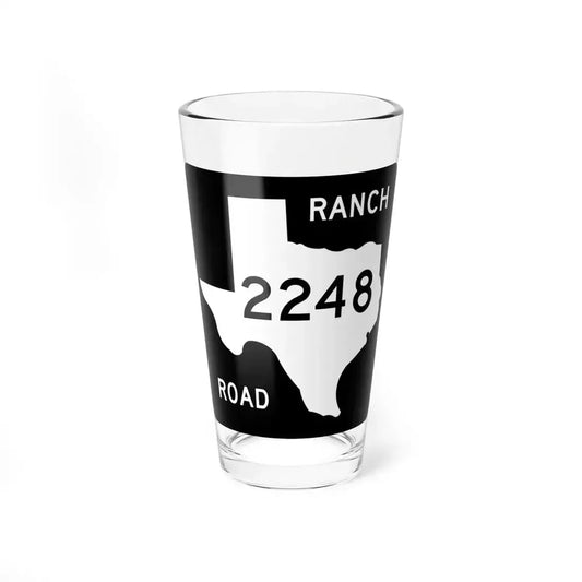 Texas RM 2248 (Texas) (Road Sign) Pint Glass 16oz 16oz - Go Mug Yourself