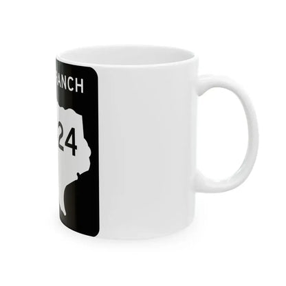 Texas RM 2424 (Texas) (Road Sign) White Coffee Mug - Go Mug Yourself