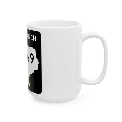 Texas RM 2469 (Texas) (Road Sign) White Coffee Mug - Go Mug Yourself