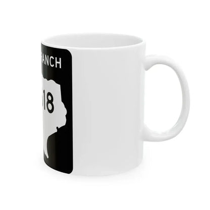 Texas RM 2618 (Texas) (Road Sign) White Coffee Mug - Go Mug Yourself