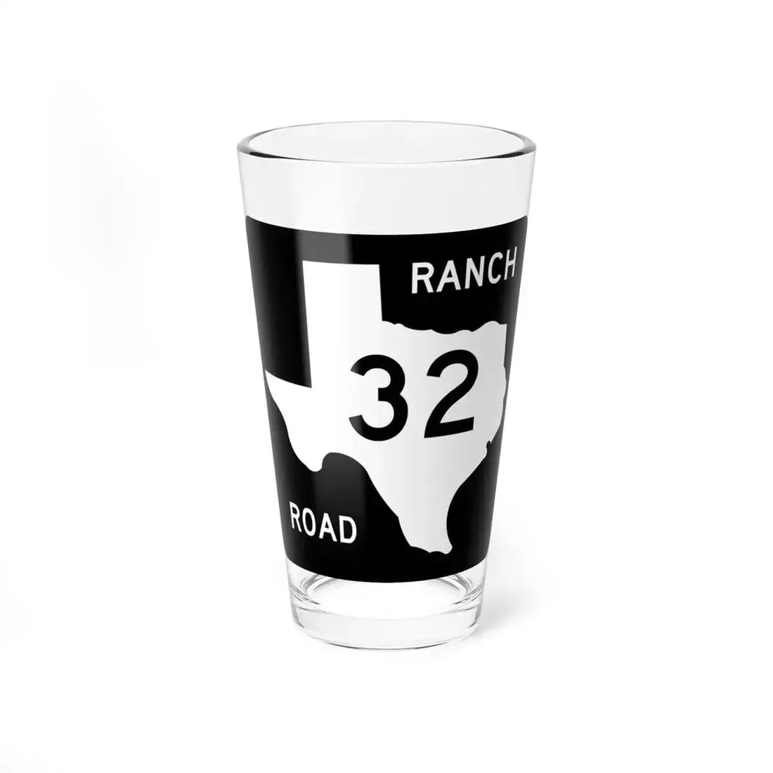 Texas RM 32 (Texas) (Road Sign) Pint Glass 16oz 16oz - Go Mug Yourself