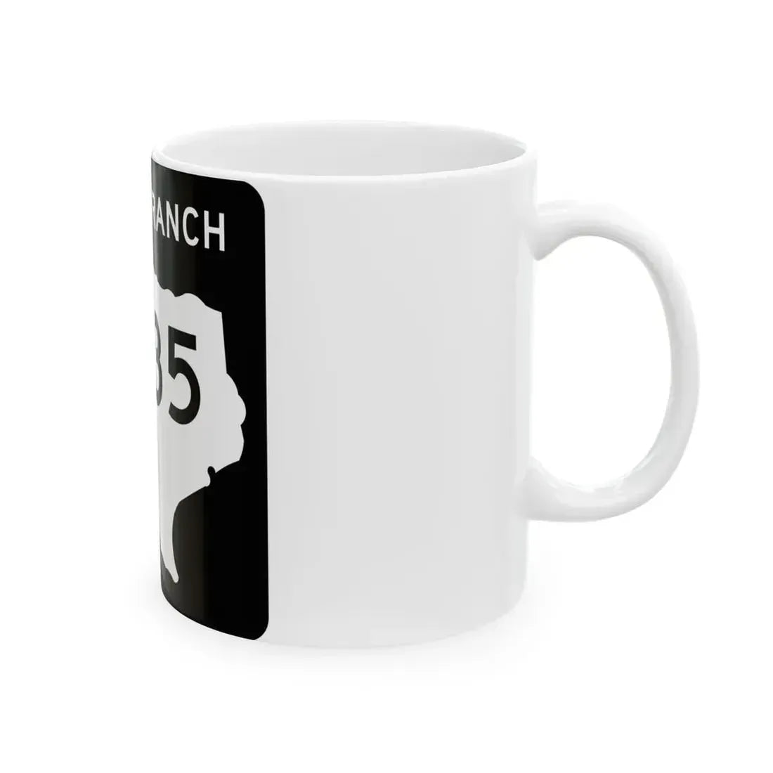 Texas RM 335 (Texas) (Road Sign) White Coffee Mug - Go Mug Yourself