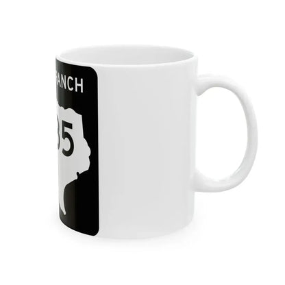 Texas RM 335 (Texas) (Road Sign) White Coffee Mug - Go Mug Yourself