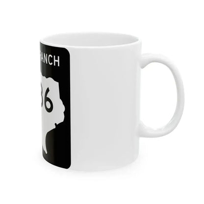 Texas RM 386 (Texas) (Road Sign) White Coffee Mug - Go Mug Yourself