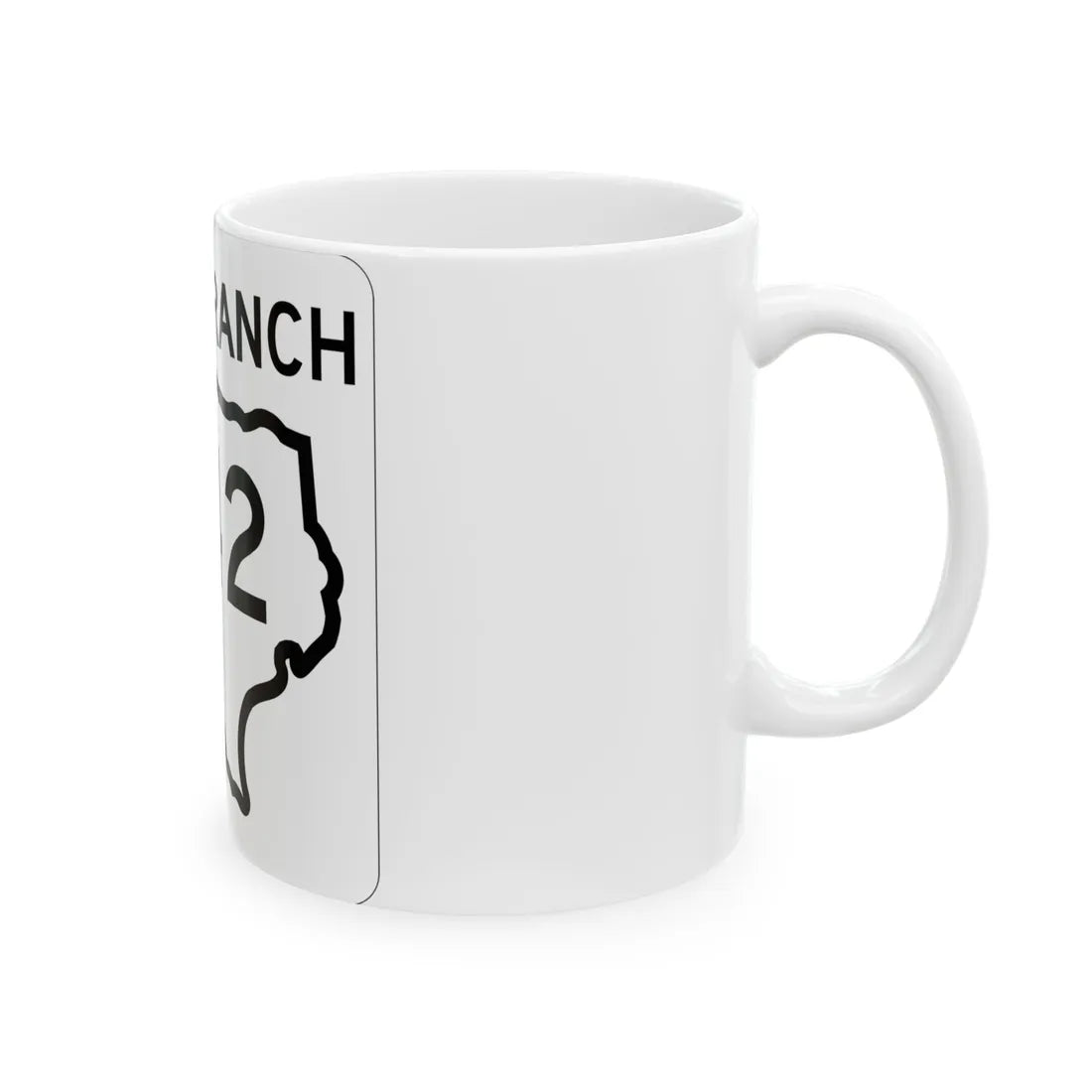 Texas RM 42 1956 (Texas) (Road Sign) White Coffee Mug - Go Mug Yourself