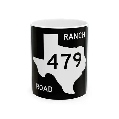 Texas RM 479 (Texas) (Road Sign) White Coffee Mug 11oz - Go Mug Yourself