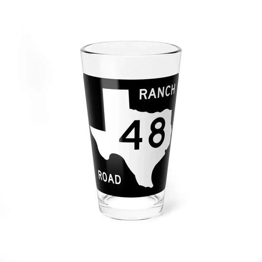 Texas RM 48 (Texas) (Road Sign) Pint Glass 16oz 16oz - Go Mug Yourself