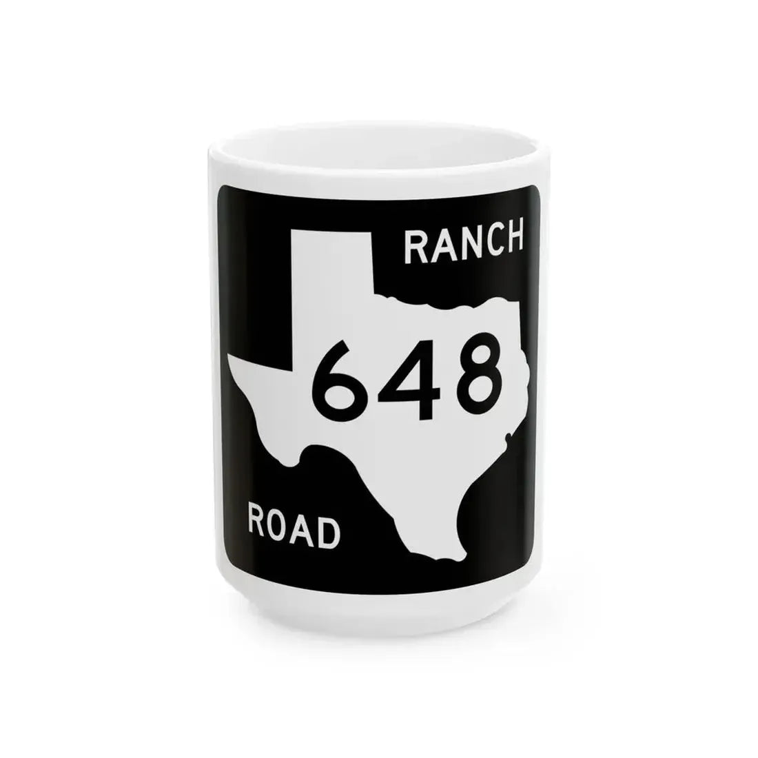 Texas RM 648 (Texas) (Road Sign) White Coffee Mug 15oz - Go Mug Yourself