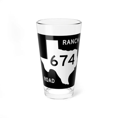 Texas RM 674 (Texas) (Road Sign) Pint Glss 16oz 16oz - Go Mug Yourself