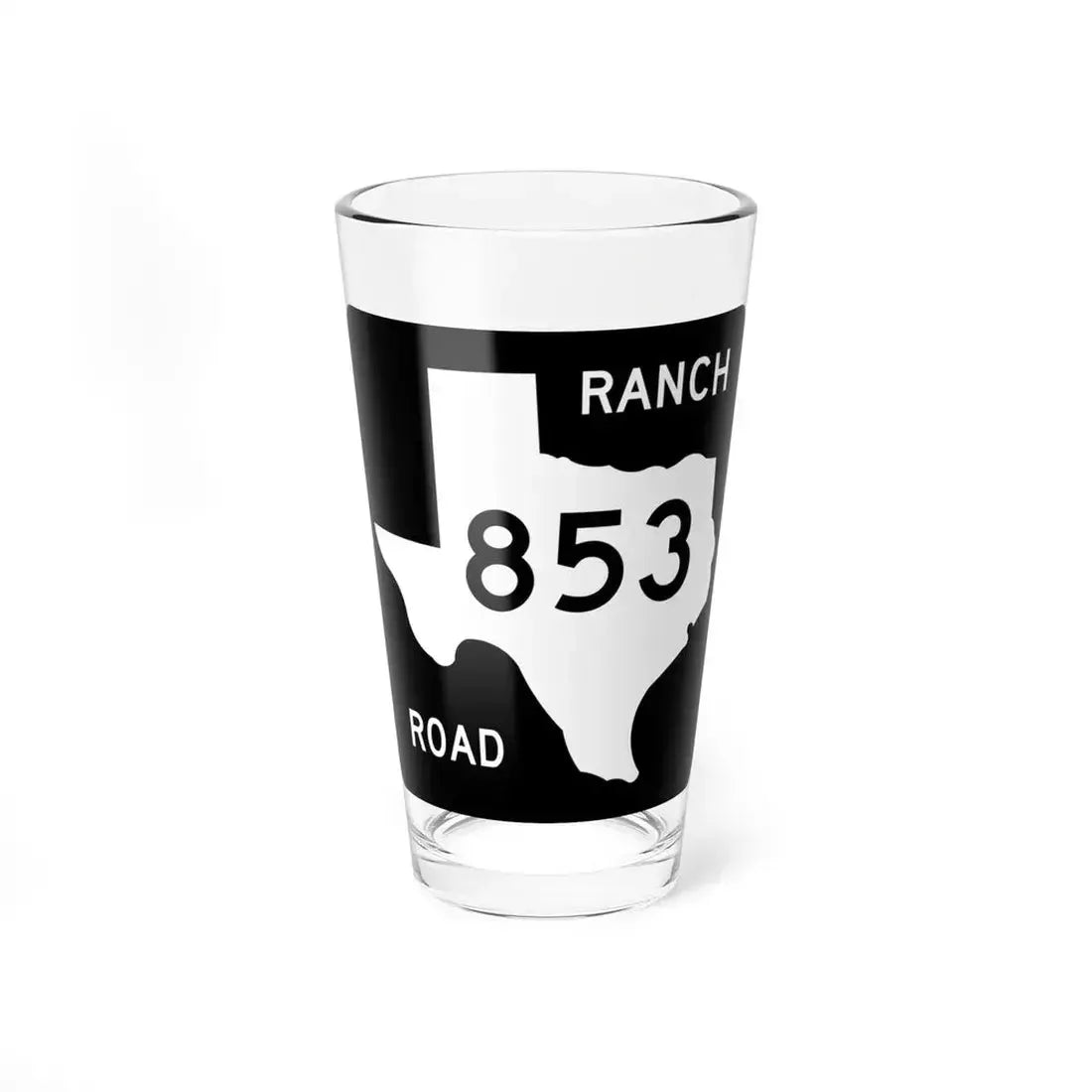 Texas RM 853 (Texas) (Road Sign) Pint Glass 16oz 16oz - Go Mug Yourself