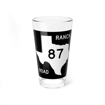 Texas RM 87 (Texas) (Road Sign) Pint Glass 16oz 16oz - Go Mug Yourself