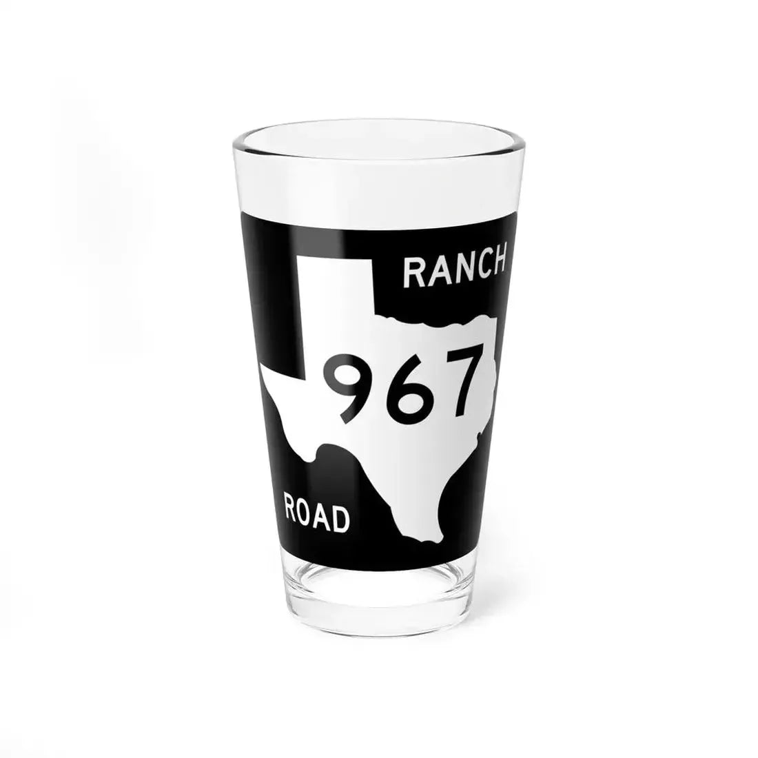 Texas RM 967 (Texas) (Road Sign) Pint Glass 16oz 16oz - Go Mug Yourself
