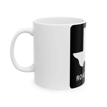 Texas RM blank (Texas) (Road Sign) White Coffee Mug - Go Mug Yourself