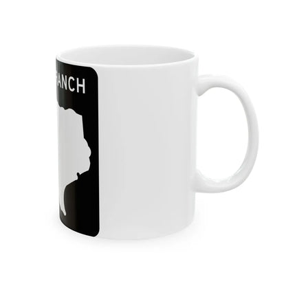 Texas RM blank (Texas) (Road Sign) White Coffee Mug - Go Mug Yourself