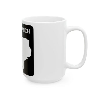 Texas RM blank (Texas) (Road Sign) White Coffee Mug - Go Mug Yourself