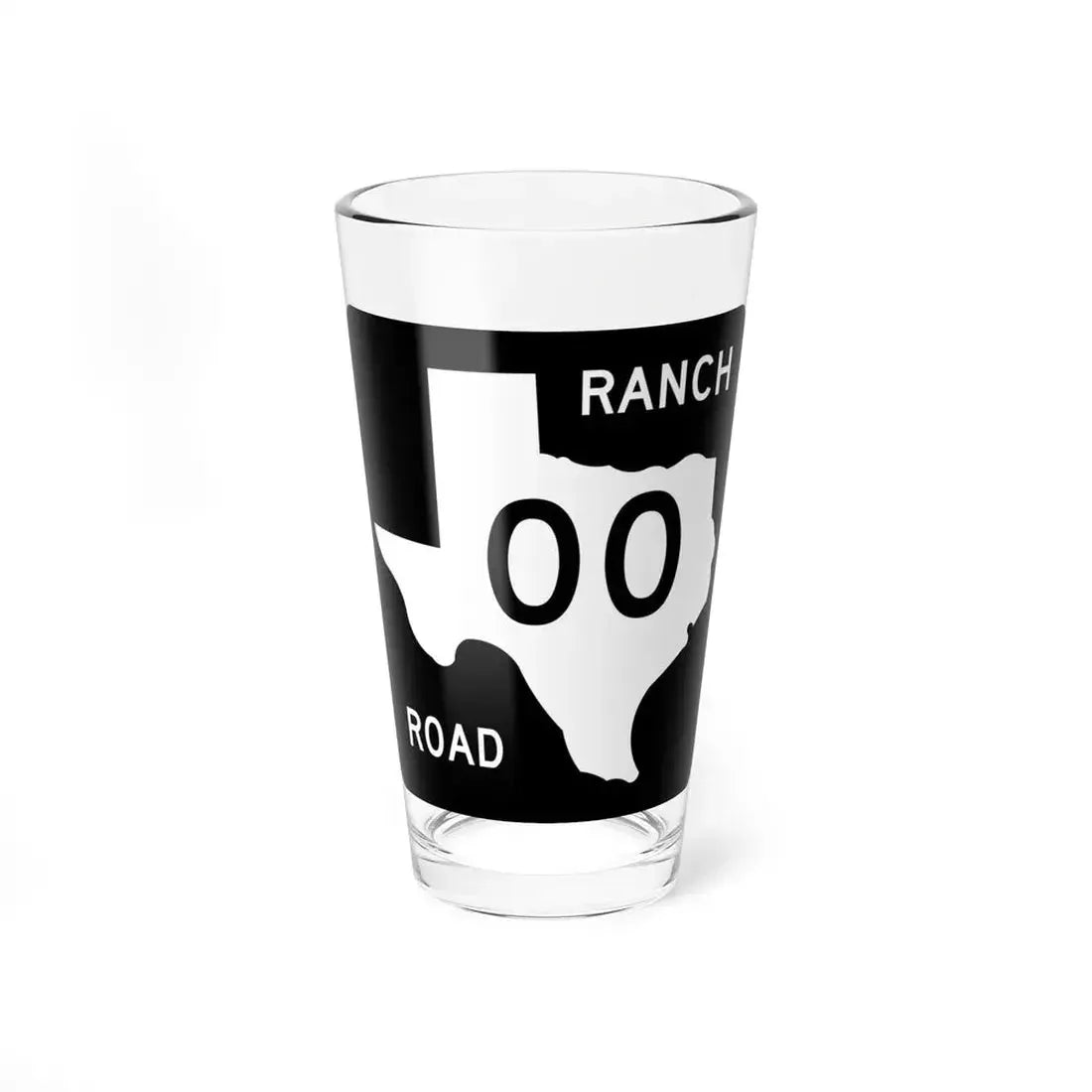 Texas RM XX (Texas) (Road Sign) Pint Glass 16oz 16oz - Go Mug Yourself