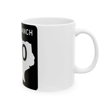 Texas RM XX (Texas) (Road Sign) White Coffee Mug - Go Mug Yourself