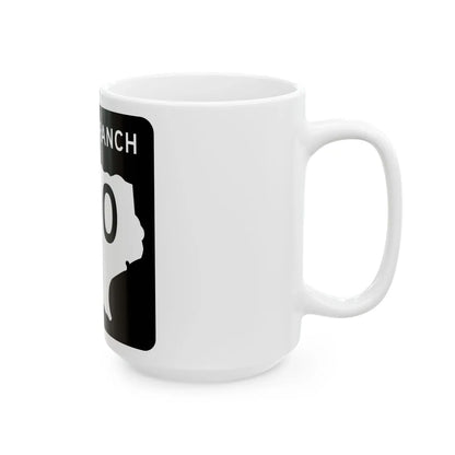Texas RM XX (Texas) (Road Sign) White Coffee Mug - Go Mug Yourself