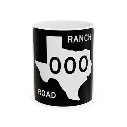 Texas RM XXX (Texas) (Road Sign) White Coffee Mug 11oz - Go Mug Yourself