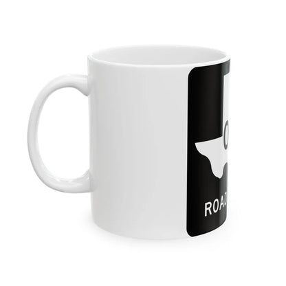 Texas RM XXXX (Texas) (Road Sign) White Coffee Mug - Go Mug Yourself