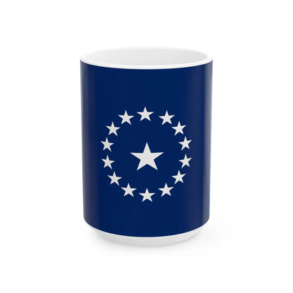 Texas Secession Flag Variant 2 (United States) White Coffee Mug 15oz - Go Mug Yourself