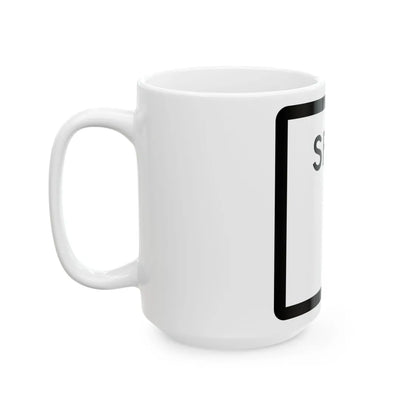 Texas Spur 1 (Texas) (Road Sign) White Coffee Mug - Go Mug Yourself