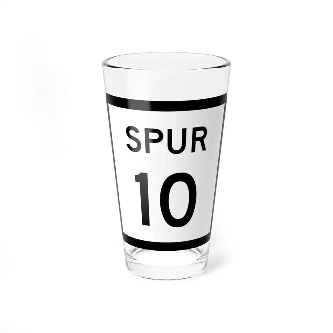 Texas Spur 10 (Texas) (Road Sign) Pint Glass 16oz 16oz - Go Mug Yourself