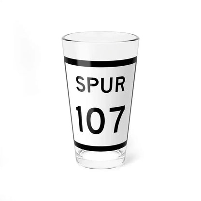 Texas Spur 107 (Texas) (Road Sign) Pint Glass 16oz 16oz - Go Mug Yourself