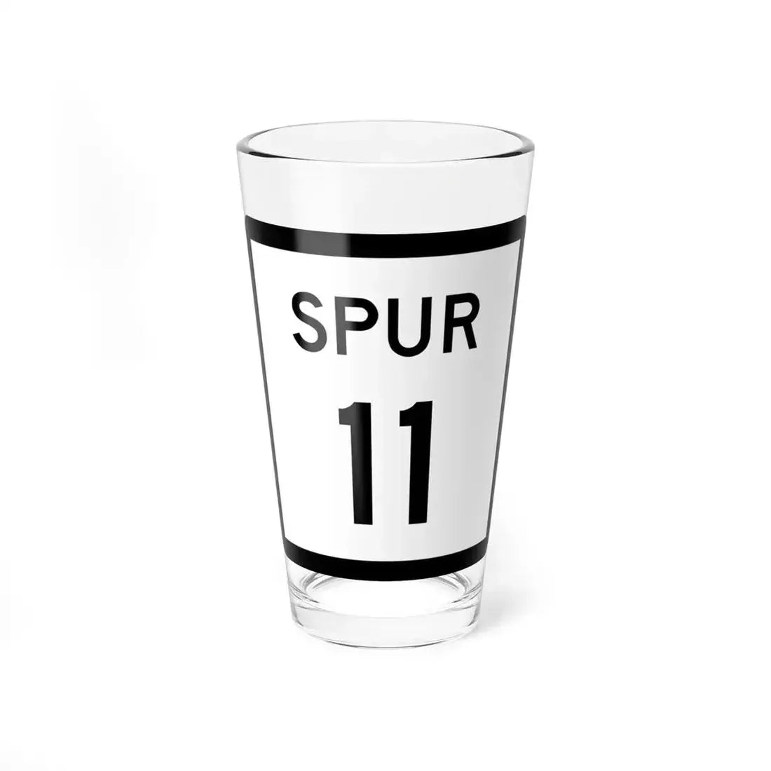 Texas Spur 11 (Texas) (Road Sign) Pint Glass 16oz 16oz - Go Mug Yourself