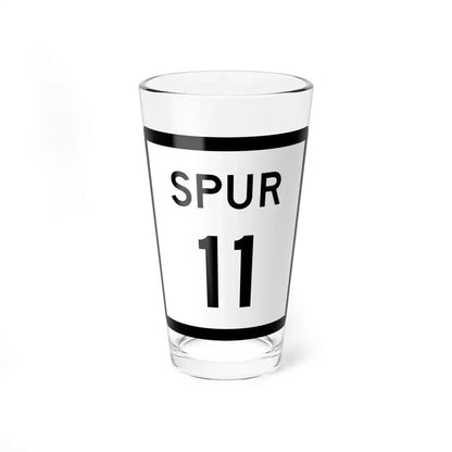 Texas Spur 11 (Texas) (Road Sign) Pint Glass 16oz 16oz - Go Mug Yourself