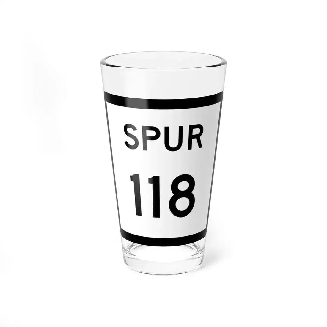 Texas Spur 118 (Texas) (Road Sign) Pint Glass 16oz 16oz - Go Mug Yourself