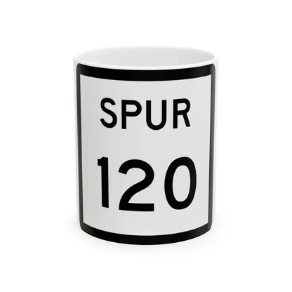 Texas Spur 120 (Texas) (Road Sign) White Coffee Mug 11oz - Go Mug Yourself