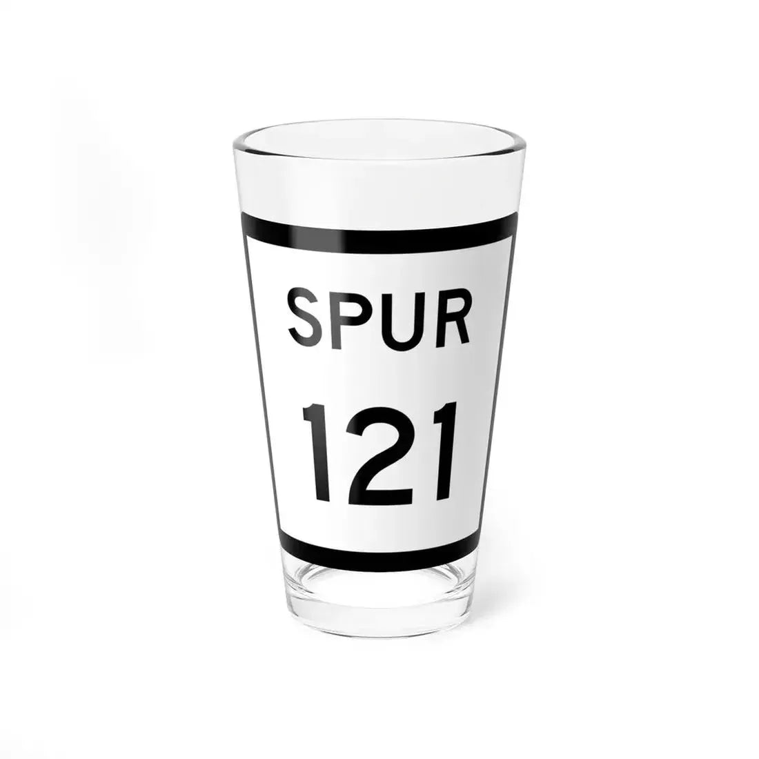 Texas Spur 121 (Texas) (Road Sign) Pint Glass 16oz 16oz - Go Mug Yourself