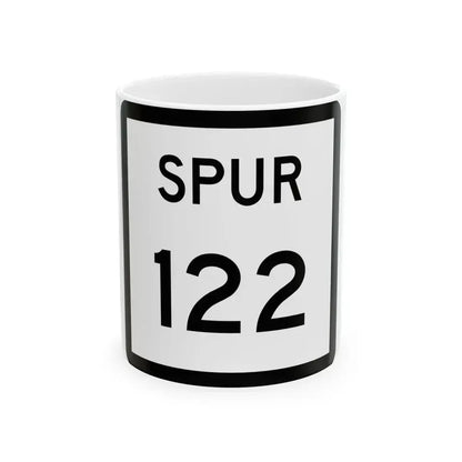Texas Spur 122 (Texas) (Road Sign) White Coffee Mug 11oz - Go Mug Yourself
