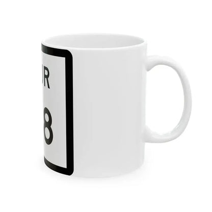 Texas Spur 128 (Texas) (Road Sign) White Coffee Mug - Go Mug Yourself