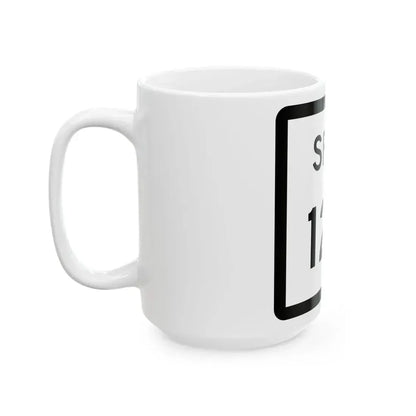 Texas Spur 128 (Texas) (Road Sign) White Coffee Mug - Go Mug Yourself